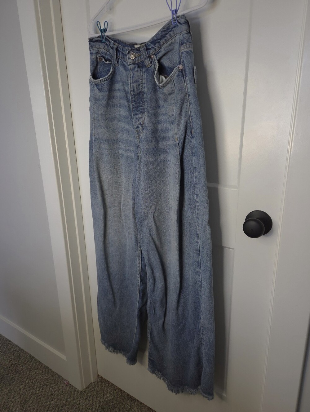 We The Free Light Blue Wide-Leg High-Rise Slouchy Jeans. Size 30. #SW - Picture 6 of 12